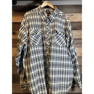 Blue Gear (BG) Mens 3x Long Sleeve Button-Down Plaid Casual Shirt Pre-Owned